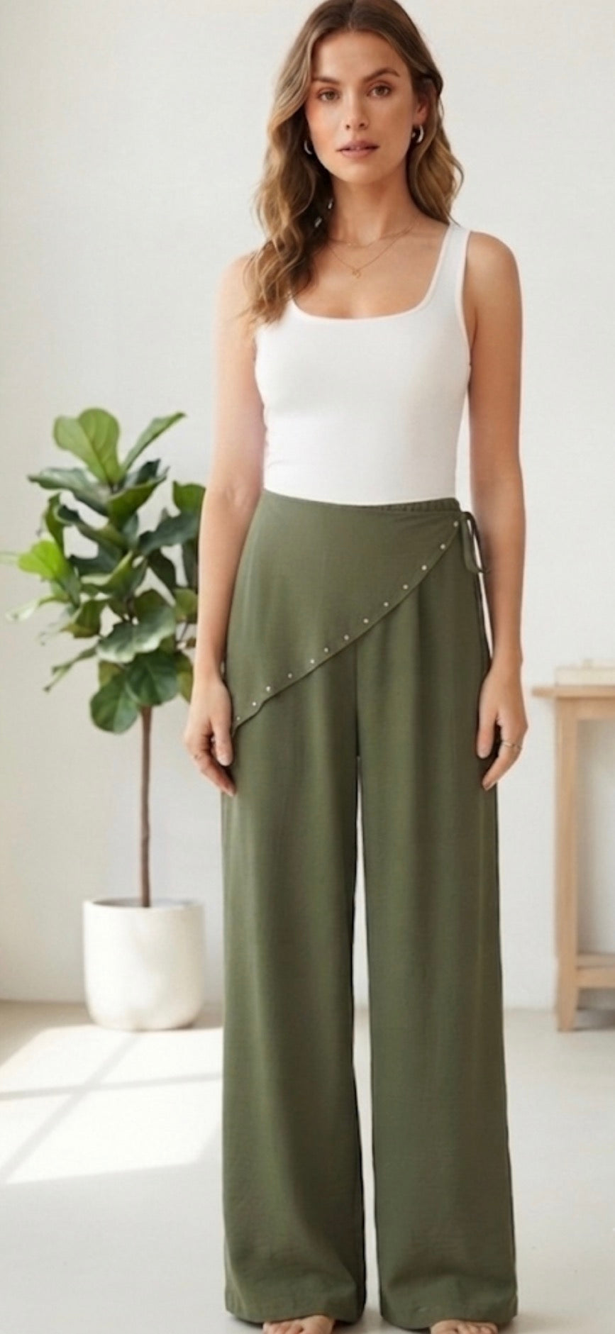 Pantalón verde con pañuelo