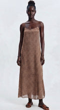 Vestido AMARA midi cuadros Vichy