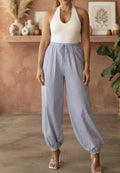 Pantalón palazzo cuadros Vichy de algodón