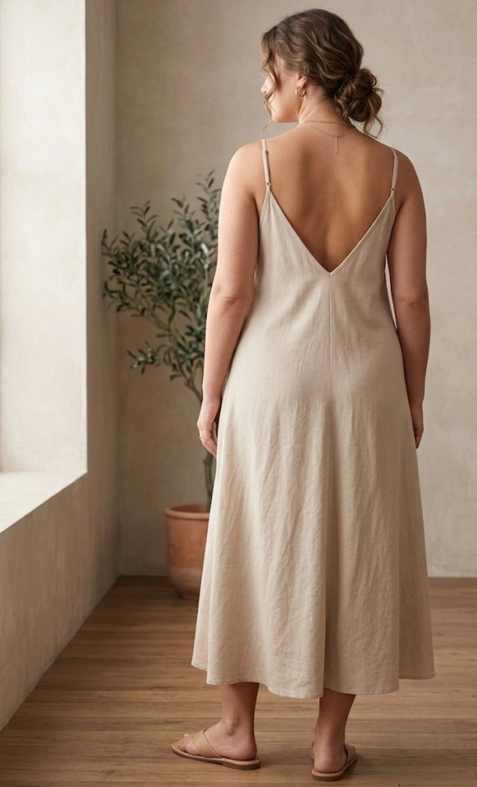 Vestido SÁHARA beig de algodón